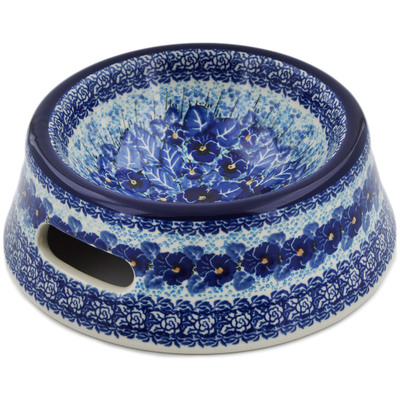 Polish Pottery Pet Bowl 8&quot; Deep Winter UNIKAT