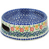 Polish Pottery Pet Bowl 8&quot; Wave Of Flowers