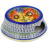 Polish Pottery Pet Bowl 9&quot; Mystical Garden UNIKAT