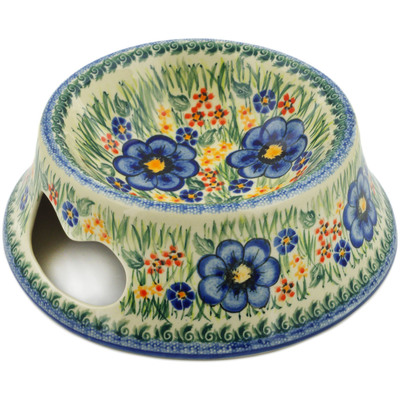 Polish Pottery Pet Bowl 9&quot; Spring Garden UNIKAT