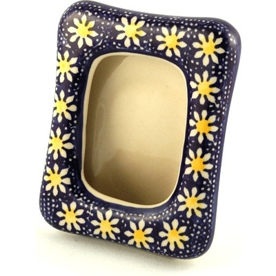 Polish Pottery Picture Frame 6&quot; Daisy