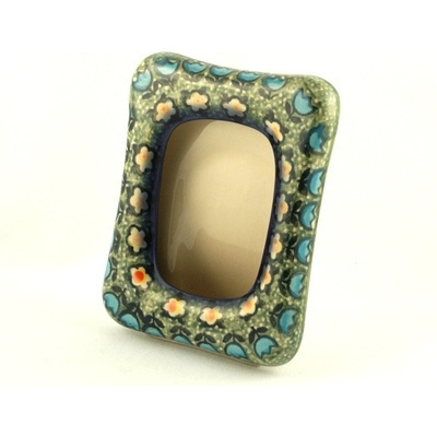 Polish Pottery Picture Frame 6&quot; UNIKAT