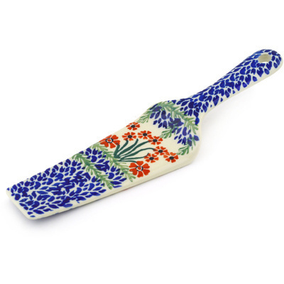 Polish Pottery Pie and Cake Server 10&quot; April Showers