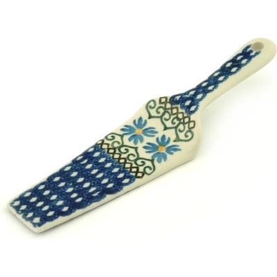 Polish Pottery Pie and Cake Server 10&quot; Chickory Heart Vines