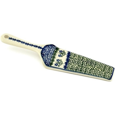 Polish Pottery Pie and Cake Server 10&quot; Fanciful Daisy