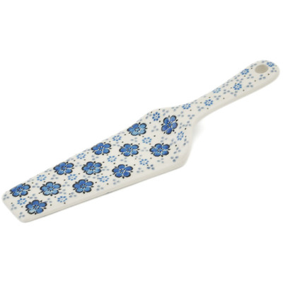 Polish Pottery Pie and Cake Server 10&quot; Flowing Blues