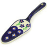 Polish Pottery Pie and Cake Server 7&quot; Bright Peacock Daisy