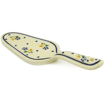 Polish Pottery Pie and Cake Server 7&quot; Country Meadow