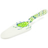 Polish Pottery Pie and Cake Server 7&quot; Monstera Deliciosa