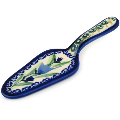 Polish Pottery Pie and Cake Server 7&quot; Tulip Fields UNIKAT