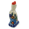 Polish Pottery Pie Bird 3&quot; Bold Poppies UNIKAT
