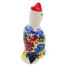 Polish Pottery Pie Bird 3&quot; Bold Poppies UNIKAT