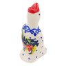 Polish Pottery Pie Bird 3&quot; California Poppies