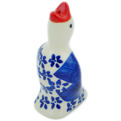 Polish Pottery Pie Bird 3&quot; Divine Cobalt UNIKAT