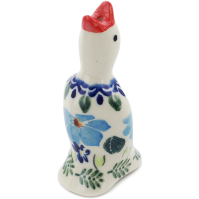 Polish Pottery Pie Bird 3&quot; Pansy Morning