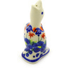 Polish Pottery Pie Bird 3" Passion Poppy