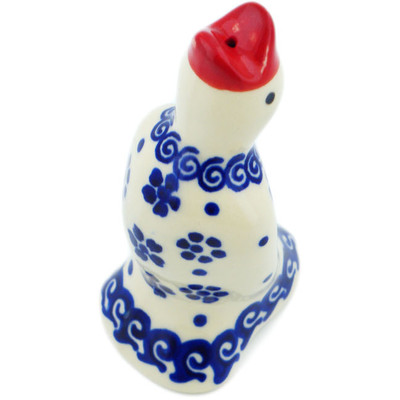 Polish Pottery Pie Bird 4&quot; Cobalt Wonder UNIKAT