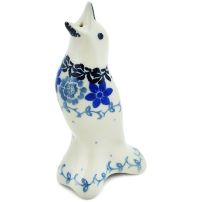 Polish Pottery Pie Bird 4&quot; Happy Cows