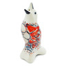 Polish Pottery Pie Bird 4&quot; Peachy Keen UNIKAT