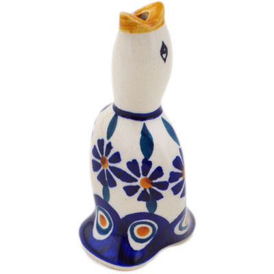 Polish Pottery Pie Bird 4" Peacock