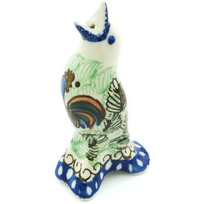 Polish Pottery Pie Bird 4&quot; Rooster Row UNIKAT