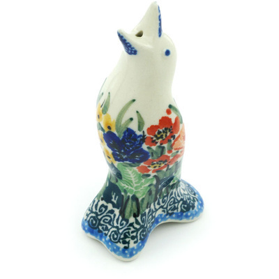 Polish Pottery Pie Bird 4&quot; Splendid Meadow UNIKAT