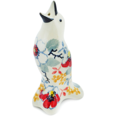 Polish Pottery Pie Bird 4&quot; Sweet Floral Bliss UNIKAT