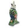 Polish Pottery Pie Bird 4&quot; Yellow Butterfly Pond UNIKAT