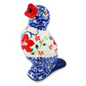 Polish Pottery Pie Bird 5&quot; Hibiscus Halo