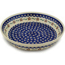 Polish Pottery Pie Dish 10&quot; Sweet Red Flower
