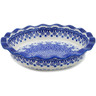 Polish Pottery Pie Dish 11&quot; Deep Sea Diving UNIKAT