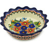 Polish Pottery Pie Dish 6" Spring Splendor UNIKAT