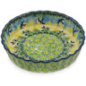 Polish Pottery Pie Dish 8&quot; Birds In The Sunset UNIKAT