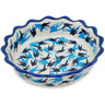 Polish Pottery Pie Dish 8" Flocking