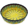Polish Pottery Pie Dish 8&quot; Sunshine Grotto UNIKAT