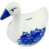 Faience Piggy Bank 9&quot; Lagoon