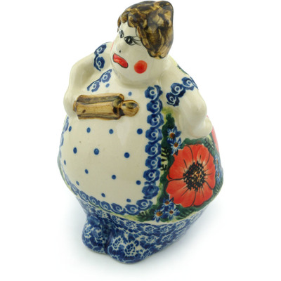 Polish Pottery Piggy Bank Housekeeper Midnight Garden UNIKAT