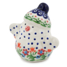 Polish Pottery Pinguin Figurine 4&quot; Spring Flowers