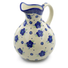 Polish Pottery Pitcher 10 Cup Bleu-belle Fleur
