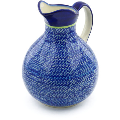 Polish Pottery Pitcher 10 Cup Midnight Eclipse