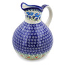 Polish Pottery Pitcher 10 Cup Pansy Morning