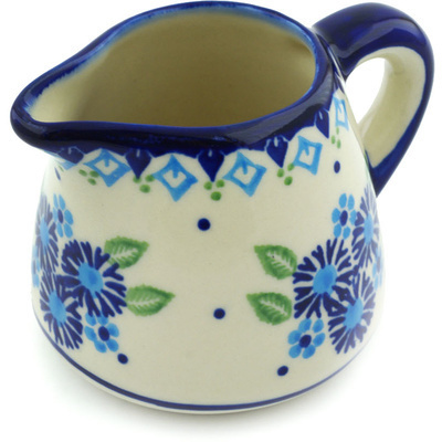 Polish Pottery Pitcher 10 oz Aster Patches