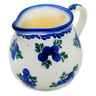 Polish Pottery Pitcher 10 oz Blue Berry Special UNIKAT