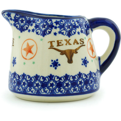 Polish Pottery Pitcher 10 oz Texas State