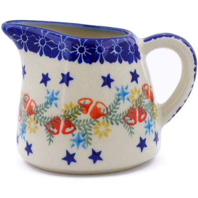 Polish Pottery Pitcher 10 oz Wreath Of Bells