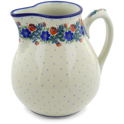 Polish Pottery Pitcher 101 oz Polish Wreath