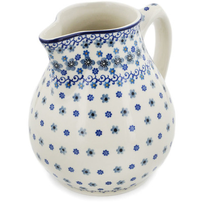 Polish Pottery Pitcher 101 oz Winter Vinery