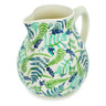 Polish Pottery Pitcher 111 oz Fern Frenzy UNIKAT