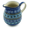 Polish Pottery Pitcher 12 oz Aztec Sky