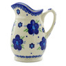 Polish Pottery Pitcher 12 oz Bleu-belle Fleur